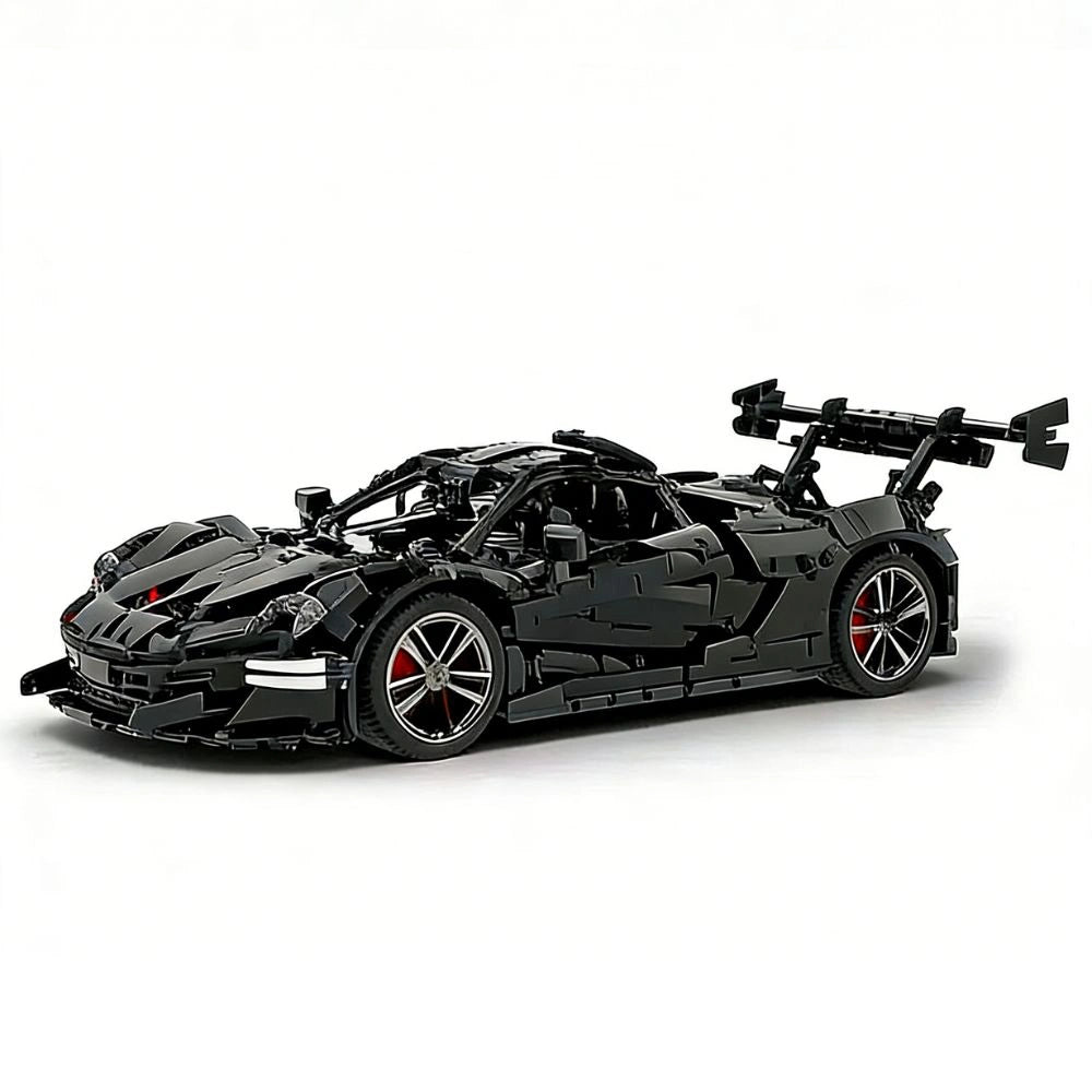 1:8 Black P1-GTR Sports Car Building Blocks - 3323 PCS