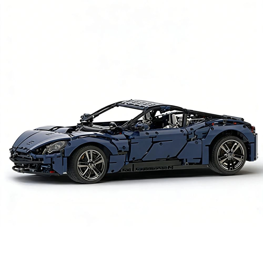 1:8 Dark Blue UK Grand Tourer DB11 Static Sports Car Building Blocks - 2860 PCS