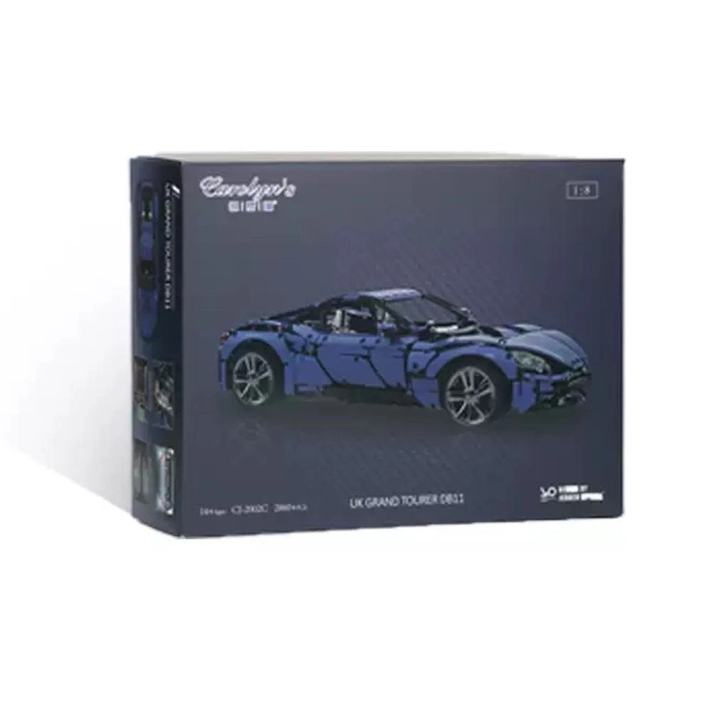 1:8 Dark Blue UK Grand Tourer DB11 Static Sports Car Building Blocks - 2860 PCS