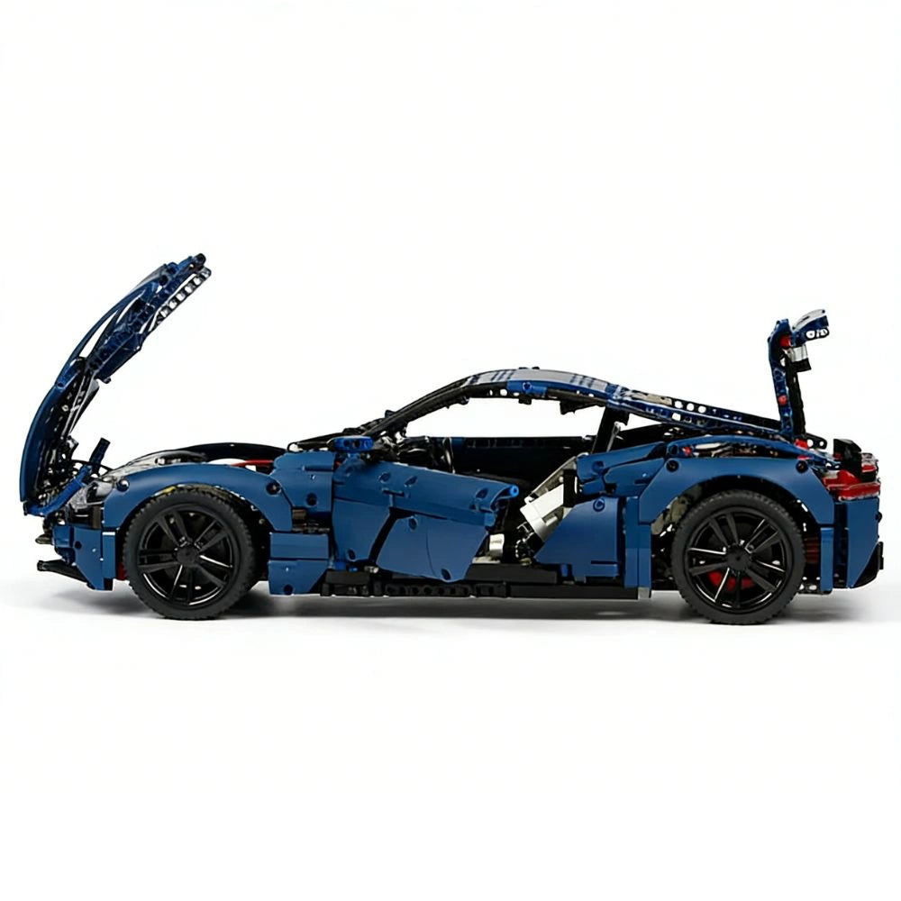 1:8 Dark Blue UK Grand Tourer DB11 Static Sports Car Building Blocks - 2860 PCS