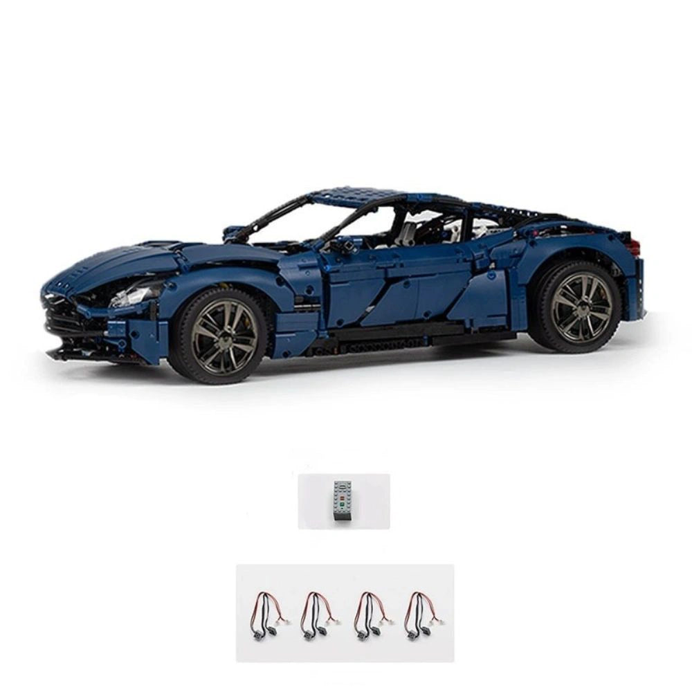 1:8 Dark Blue UK Grand Tourer DB11 Static Sports Car Building Blocks - 2860 PCS