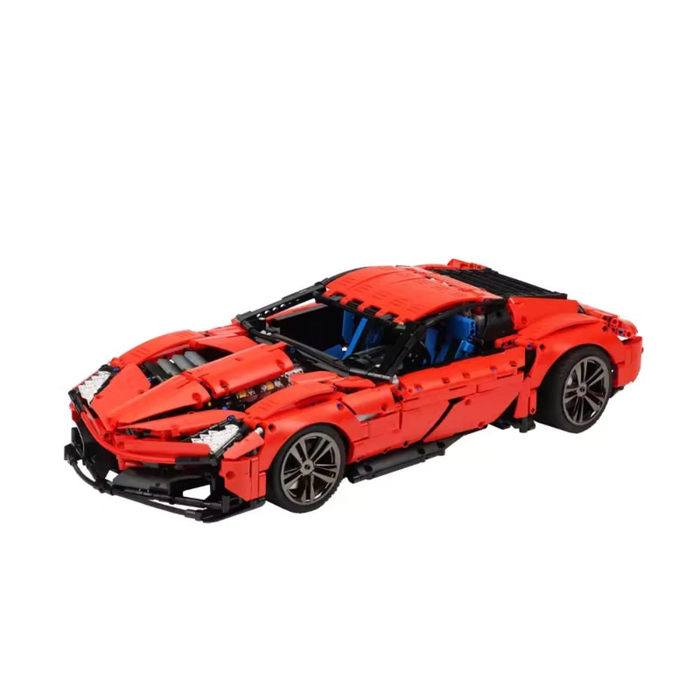 1:8 IL Toro Azzuro Static Sports Car Building Blocks (Yellow/White/Red/Black) - 2586 PCS