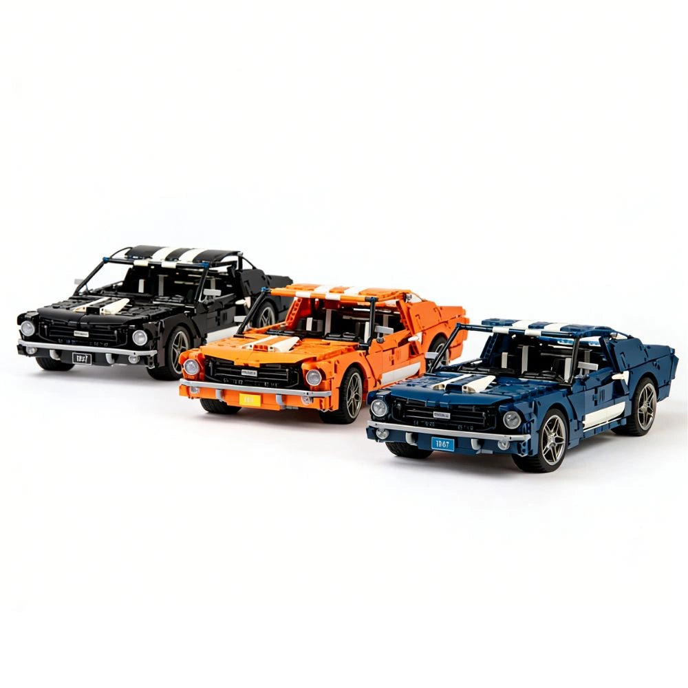 1:8 Mustang 1967 Sports Car Building Blocks - 2972 PCS