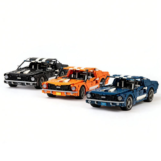 1:8 Mustang 1967 Sports Car Building Blocks - 2972 PCS