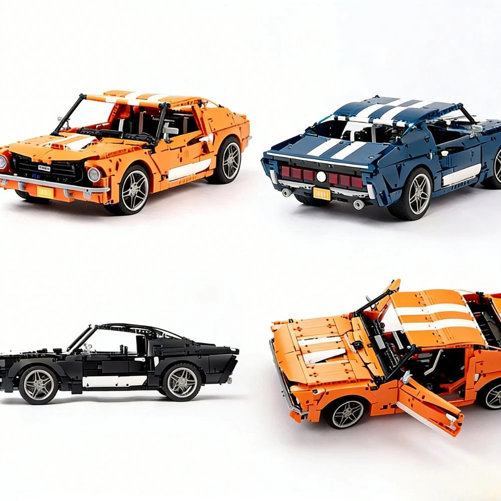 1:8 Mustang 1967 Sports Car Building Blocks - 2972 PCS