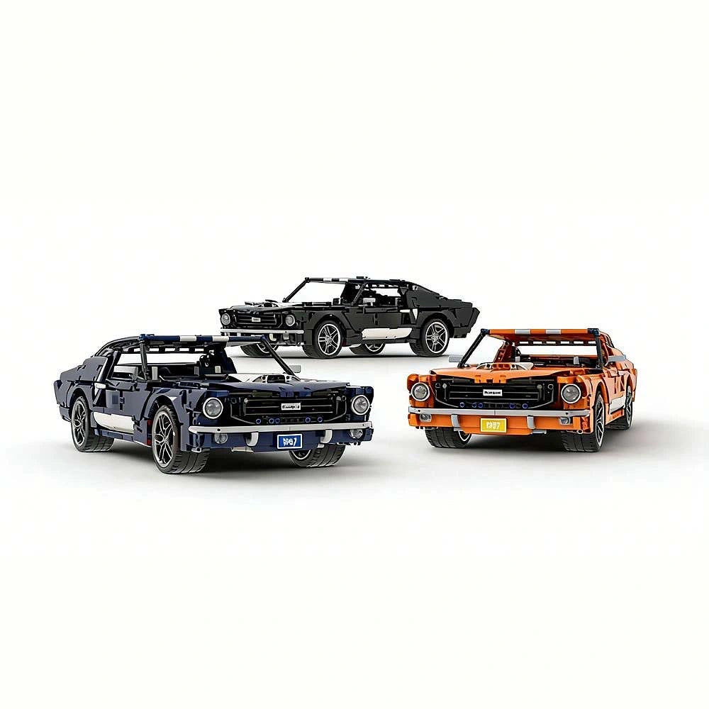 1:8 Mustang 1967 Sports Car Building Blocks - 2972 PCS