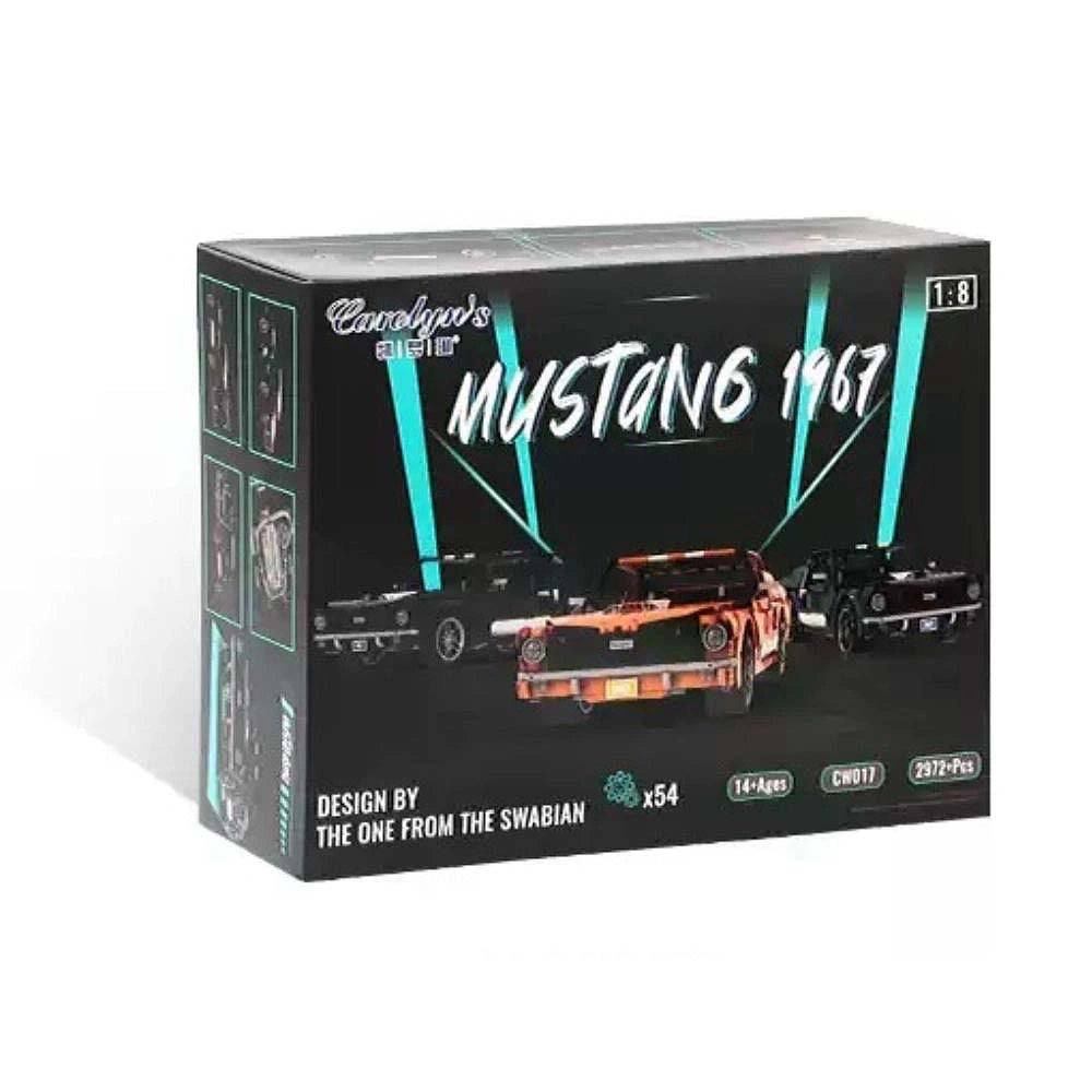 1:8 Mustang 1967 Sports Car Building Blocks - 2972 PCS