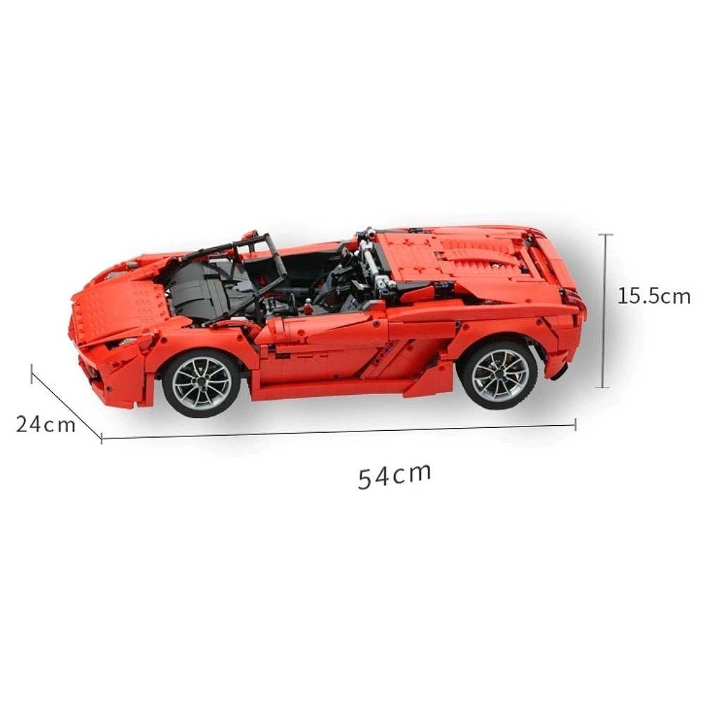 1:8 PF Tribute Sports Car Building Blocks - 2728 PCS