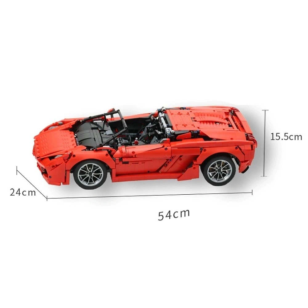 1:8 PF Tribute Sports Car Building Blocks - 2728 PCS