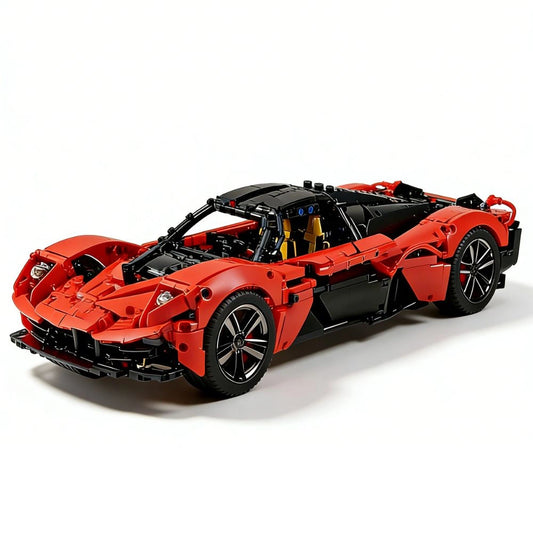 1:8 Red AM Valkyrie Sports Car Building Blocks - 2514 PCS