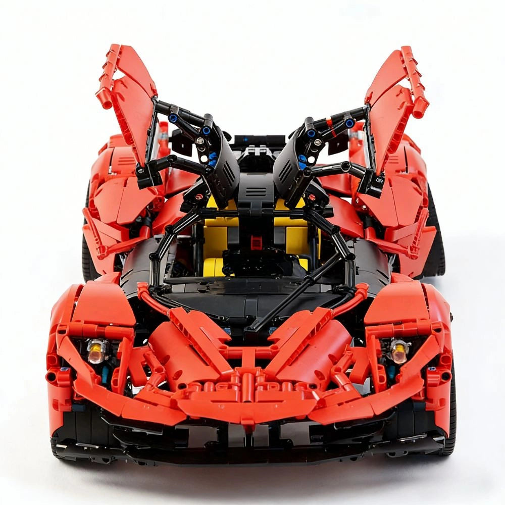 1:8 Red AM Valkyrie Sports Car Building Blocks - 2514 PCS