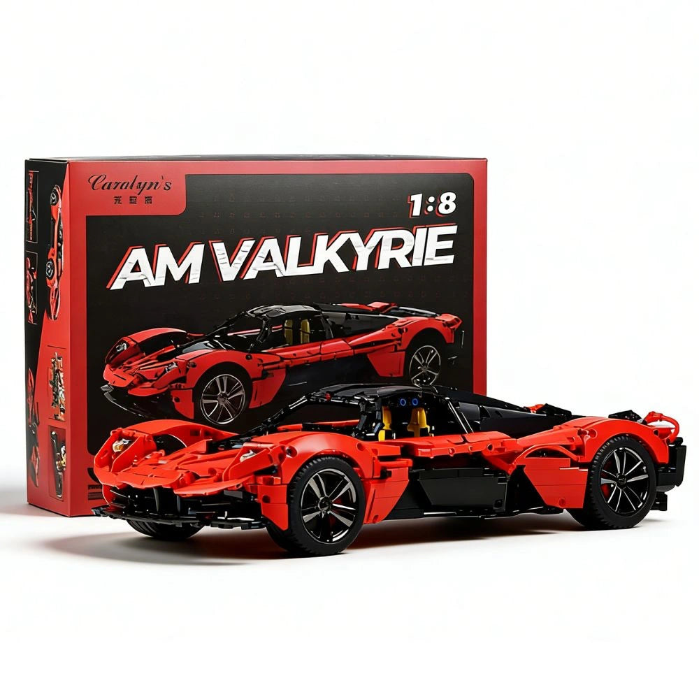 1:8 Red AM Valkyrie Sports Car Building Blocks - 2514 PCS