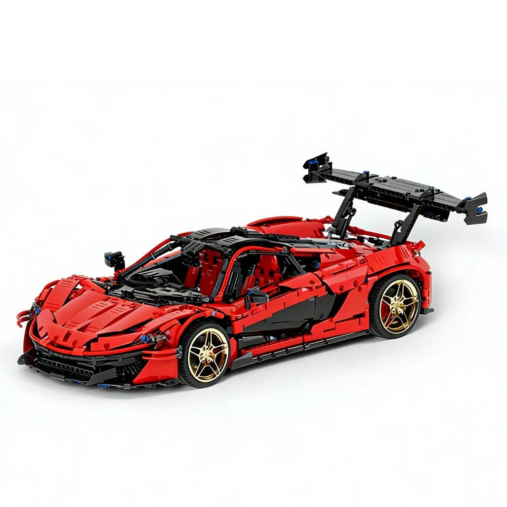 1:8 Red P1-GTR Dynamic Version Sports Car Building Blocks - 3222 PCS