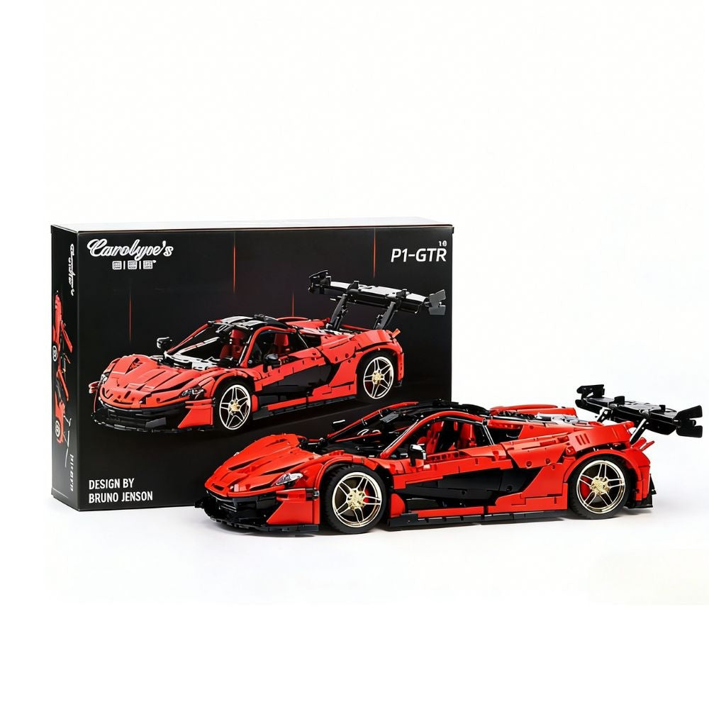 1:8 Red P1-GTR Dynamic Version Sports Car Building Blocks - 3222 PCS
