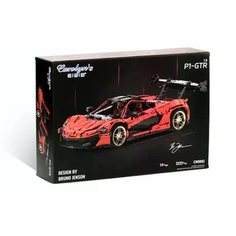 1:8 Red P1-GTR Dynamic Version Sports Car Building Blocks - 3222 PCS