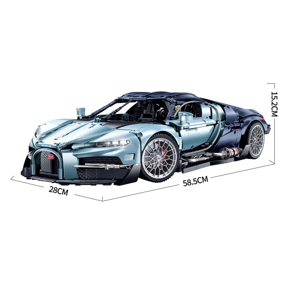 1:8 scale futuristic hypercar building block display model - image 6