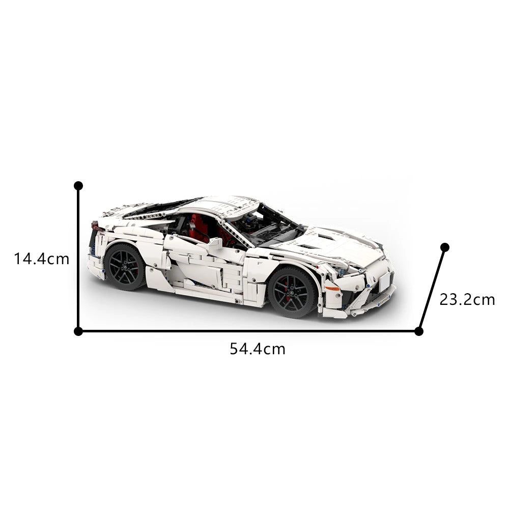 1:8 scale V10 supercar building block display model - image 4