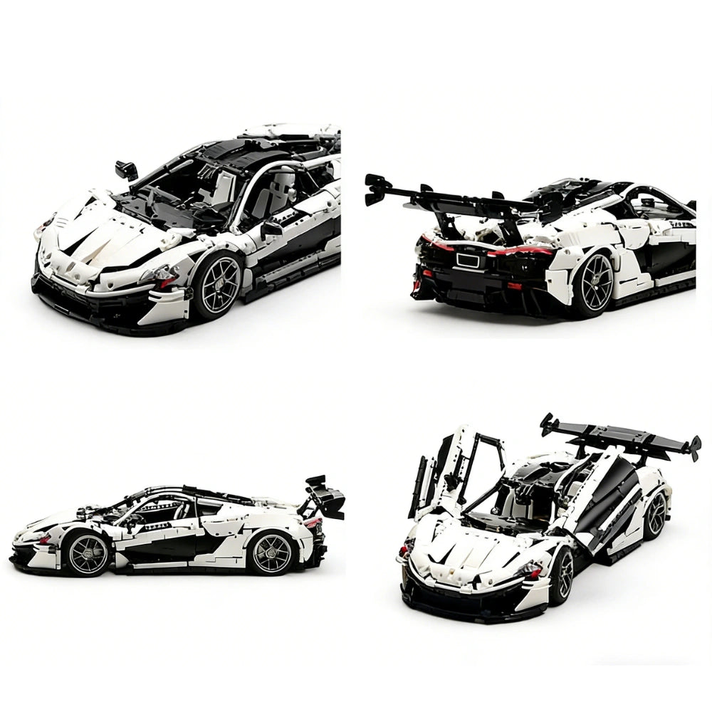 1:8 White P1-GTR Dynamic Supercar Building Blocks - 3222 PCS