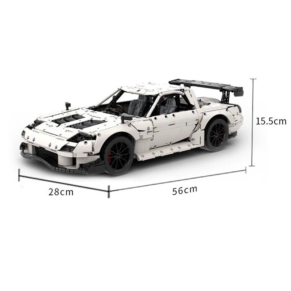 1:8 White Rx-7 FD RE Amemiya Sports Car Building Blocks - 3874 PCS