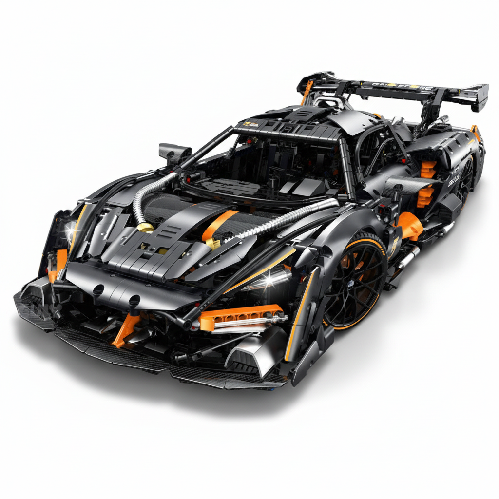 Advanced RC Hypercar Building Block Set - Gallery 04 White
