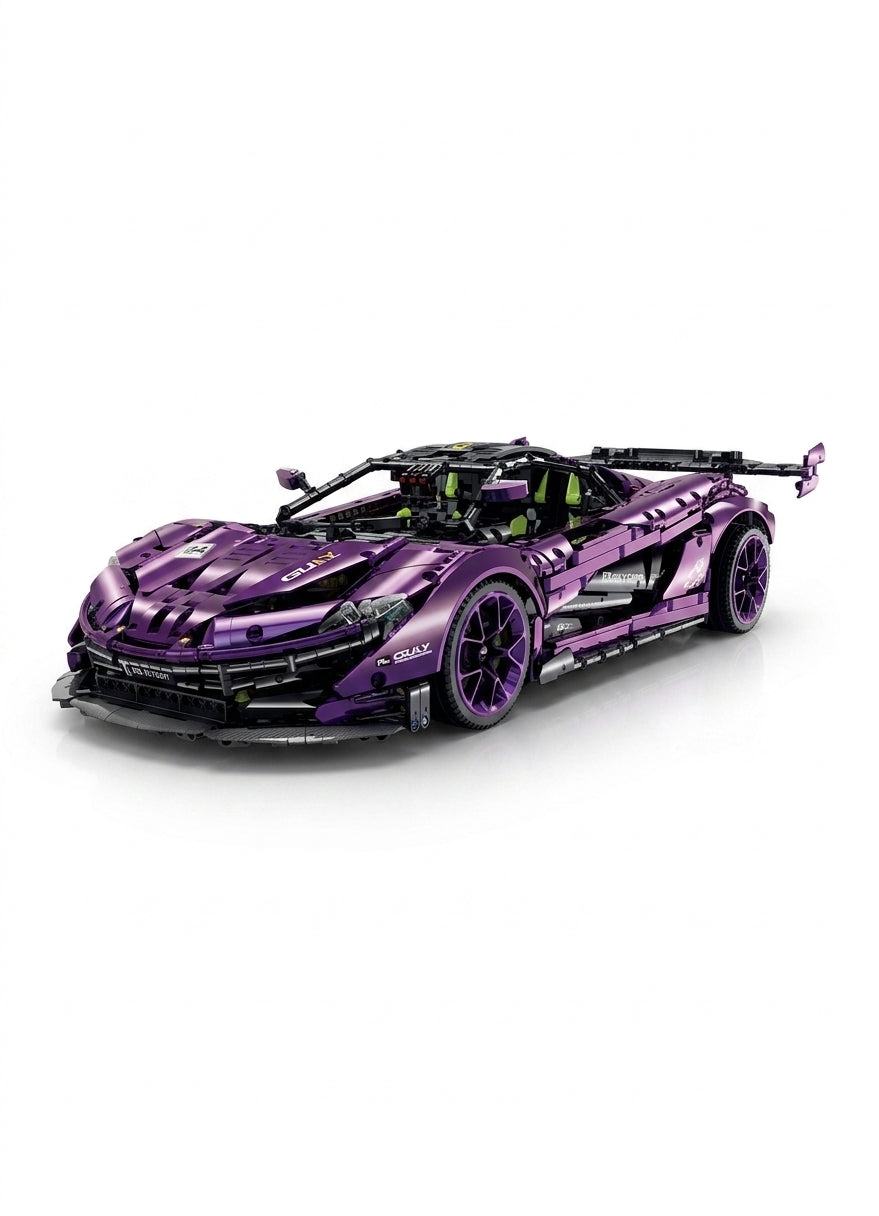 Advanced RC Track Supercar Building Block Set - Gallery 09 White
