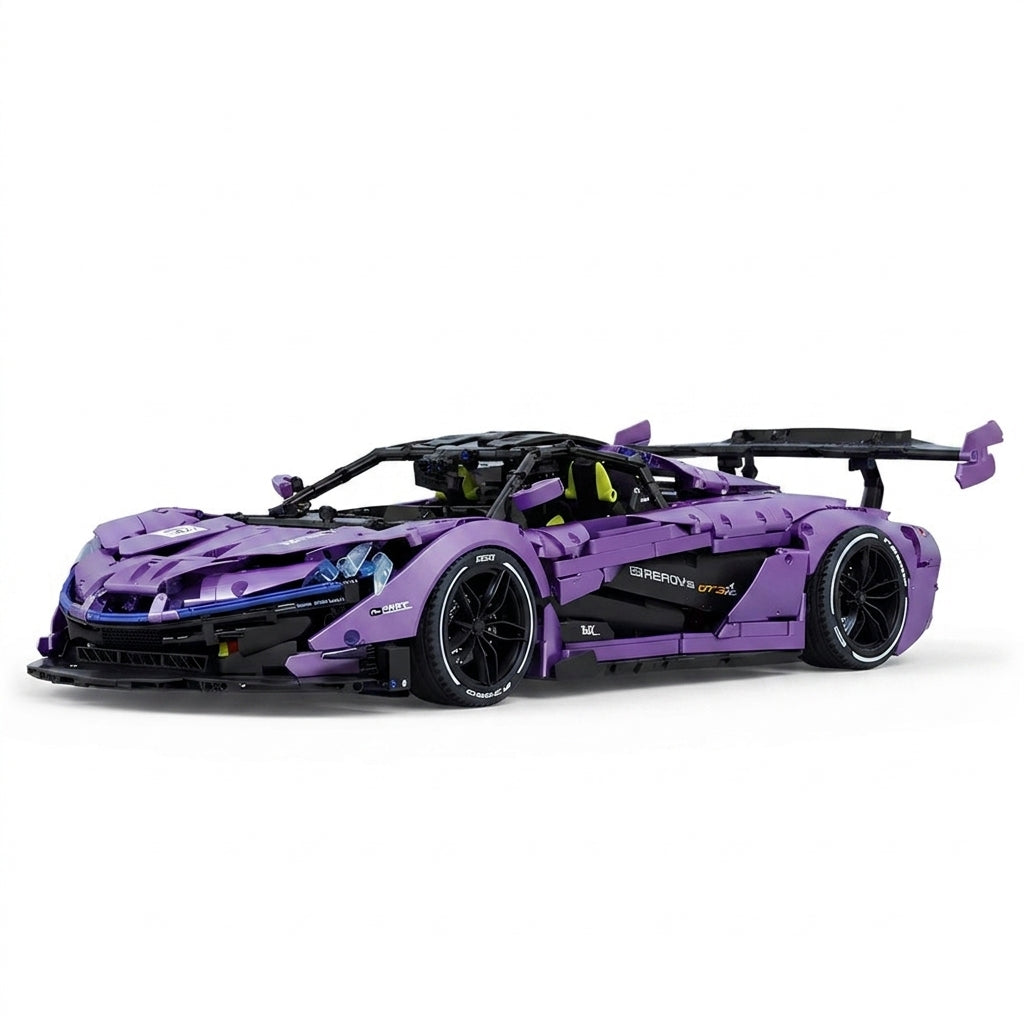 Advanced RC Track Supercar Building Block Set - Main 45 White