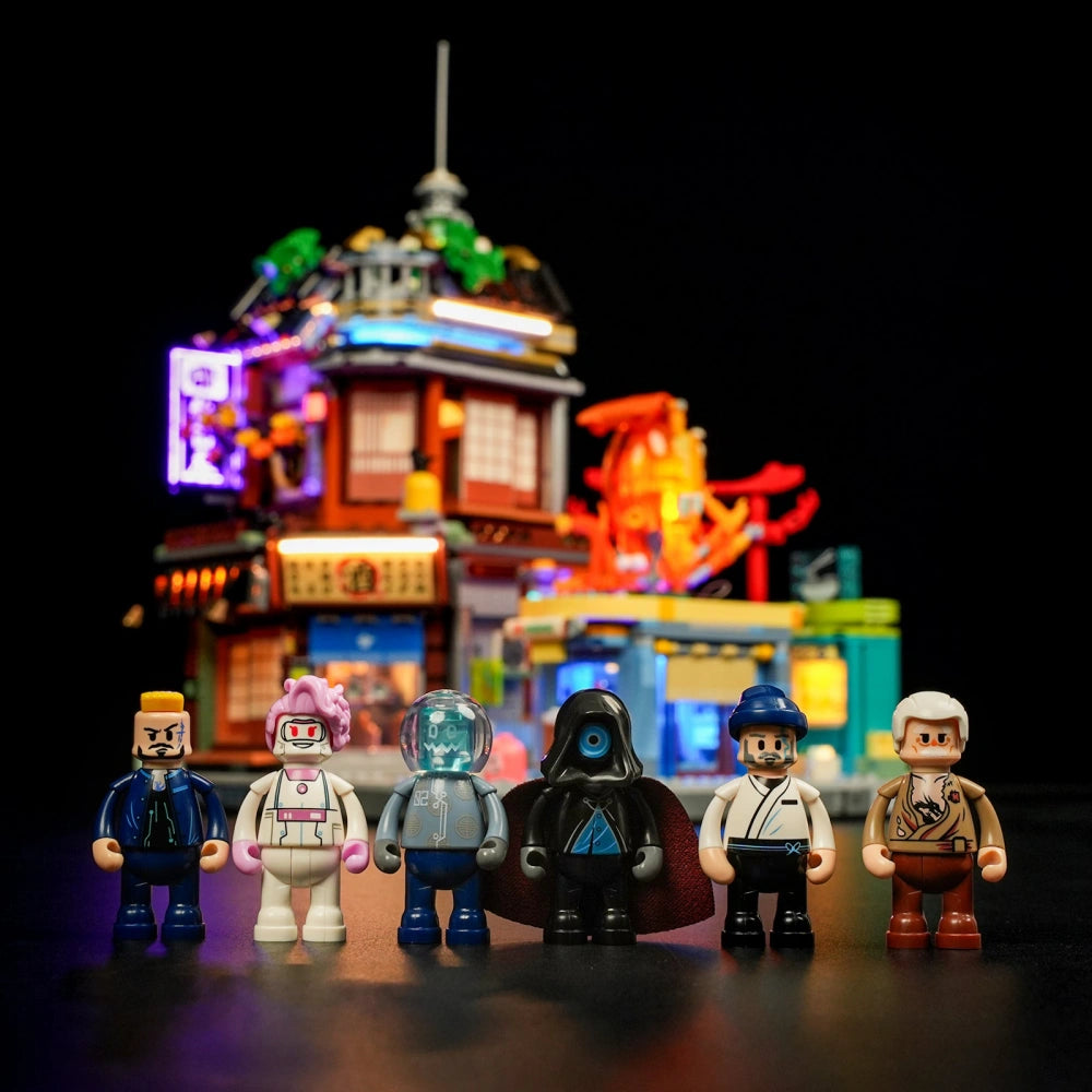 Neon Liquor Store Street Building Toy – LED Light Kit