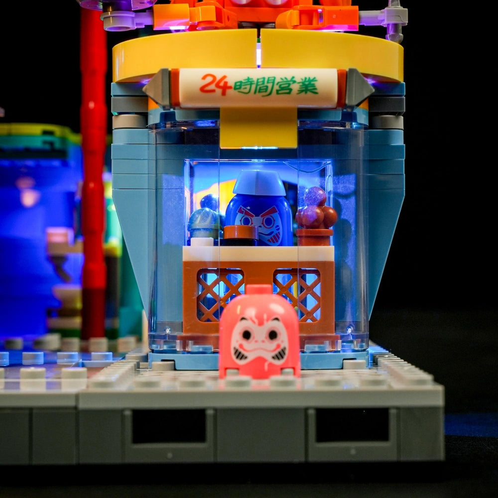 Neon Liquor Store Street Building Toy – LED Light Kit