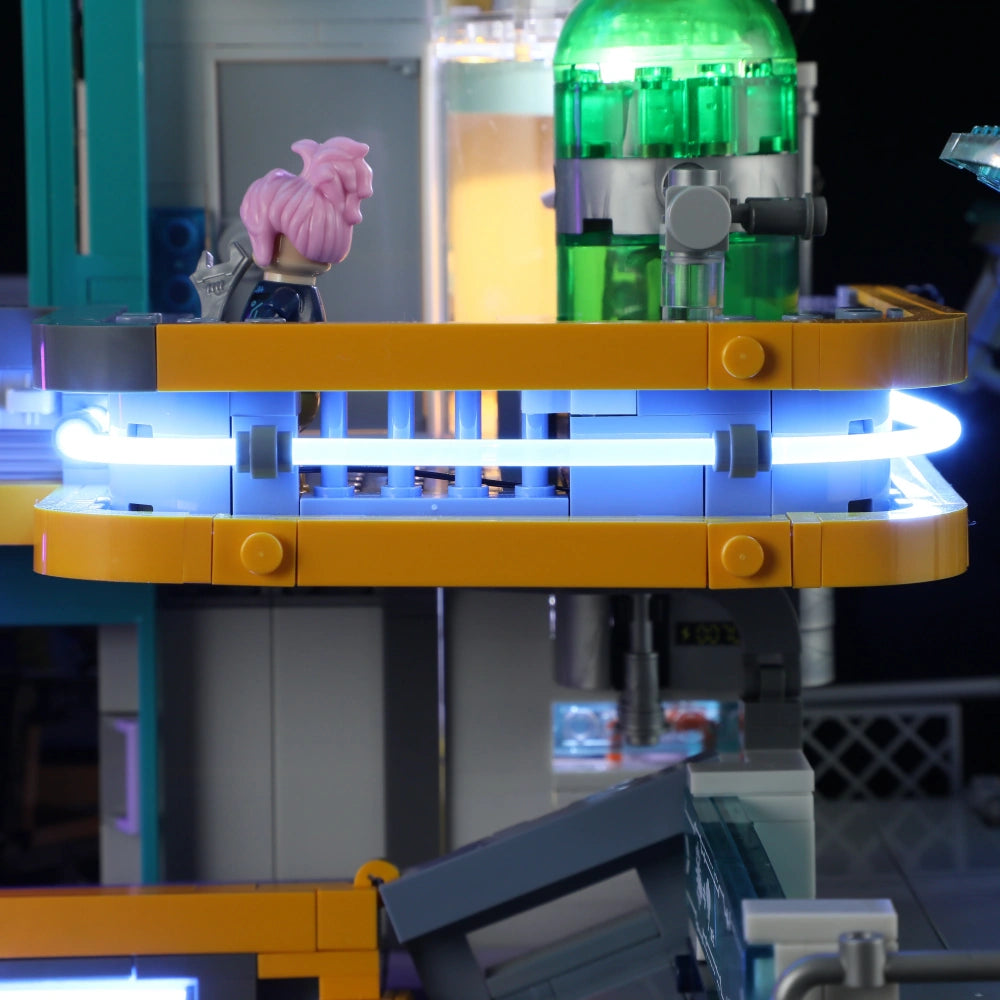 Neon Punk Apartment Street Building Toy – with LED Lights