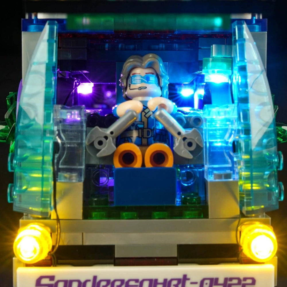 Neon Punk Future Bus Building Toy – with LED Lights