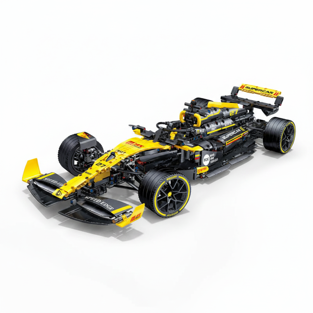 RC Formula Racing Car Building Block Set - Gallery 06 White