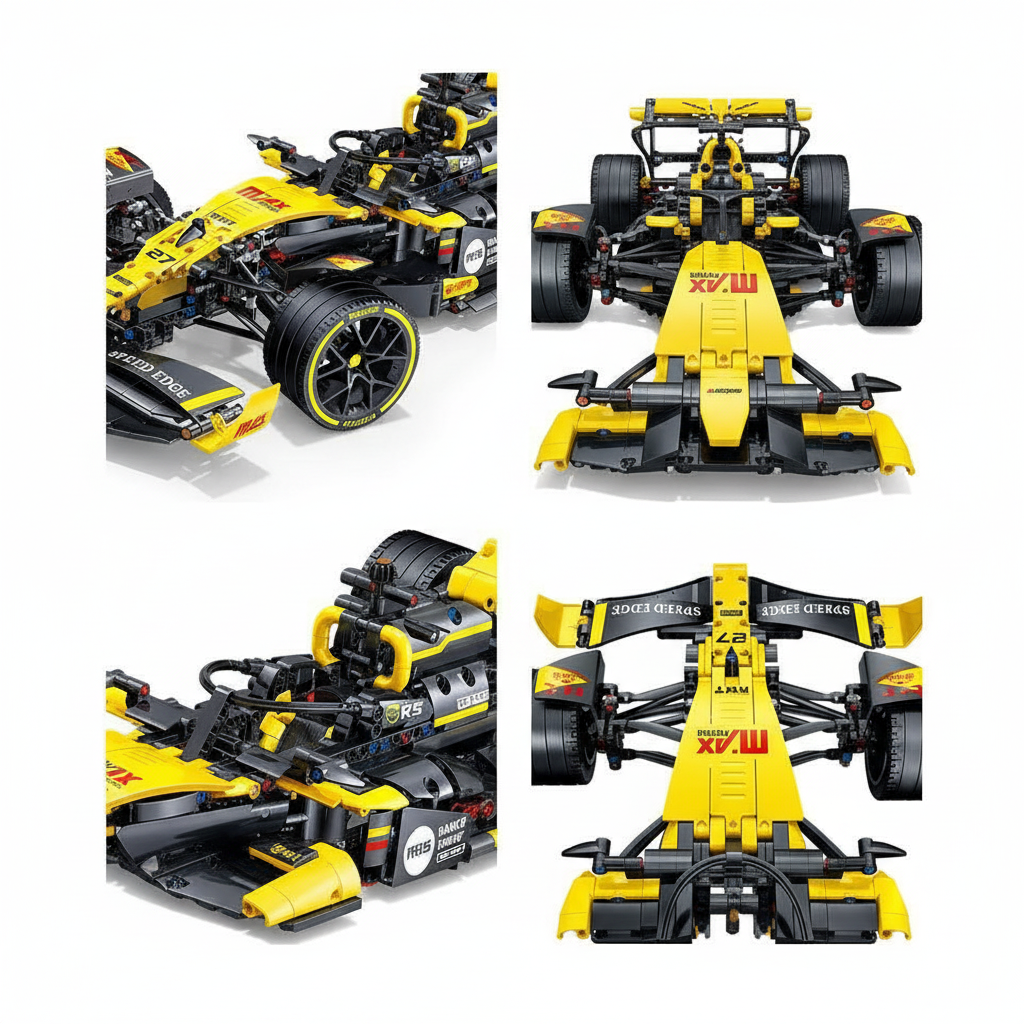 RC Formula Racing Car Building Block Set - Gallery 08 White