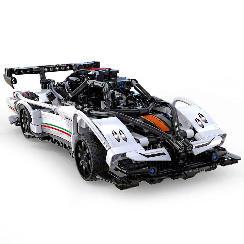 RC Programmable Wind Supercar Building Block Set - Gallery 05 White