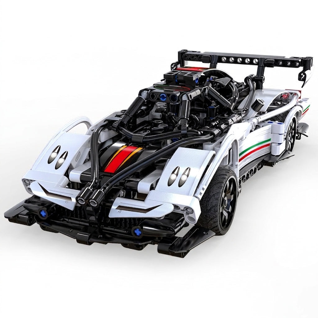 RC Programmable Wind Supercar Building Block Set - Gallery 07 White