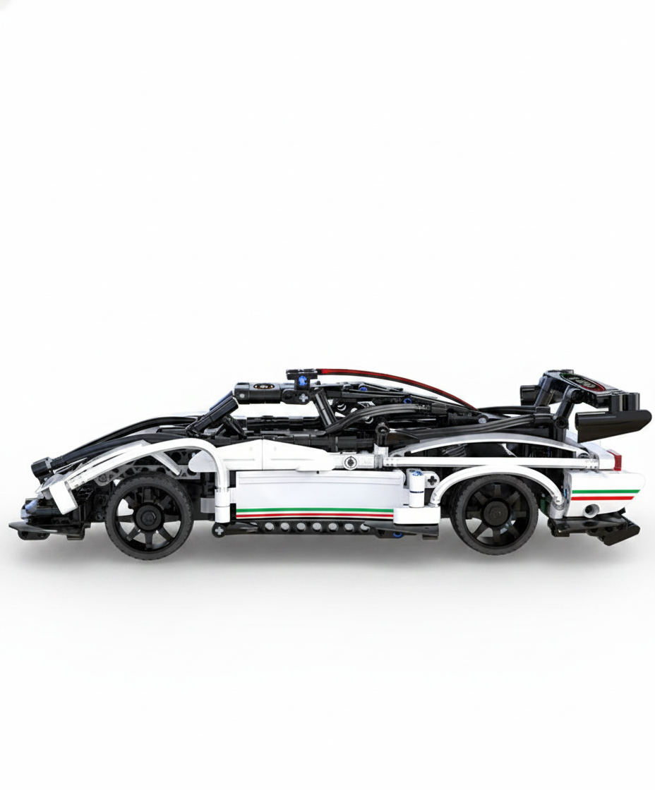RC Programmable Wind Supercar Building Block Set - Gallery 10 White