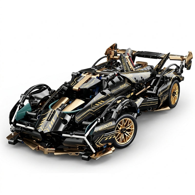 RC V12 Supercar Building Block Set - Main 45 White