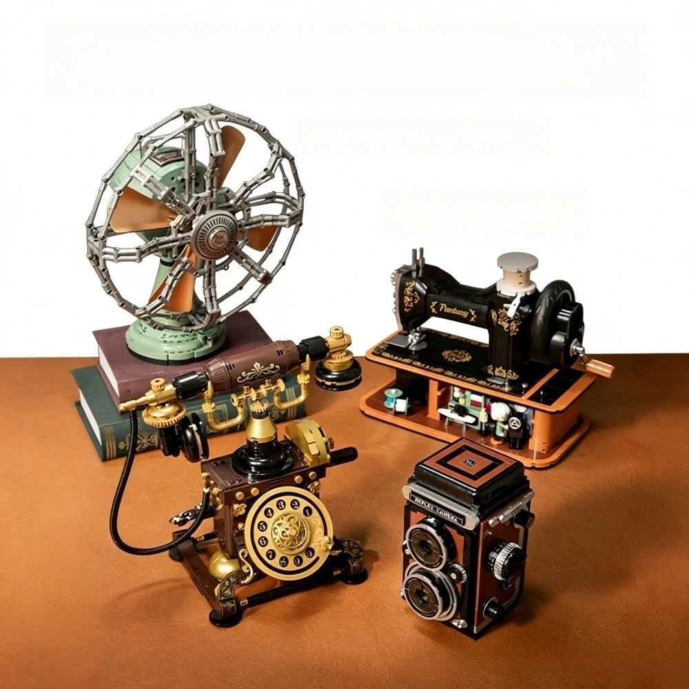 Retro TLR Camera Building Toy – Vintage Display Model