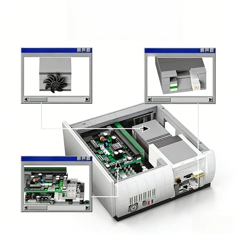 Classic Computer Building Toy – Collectible Desk Ornament